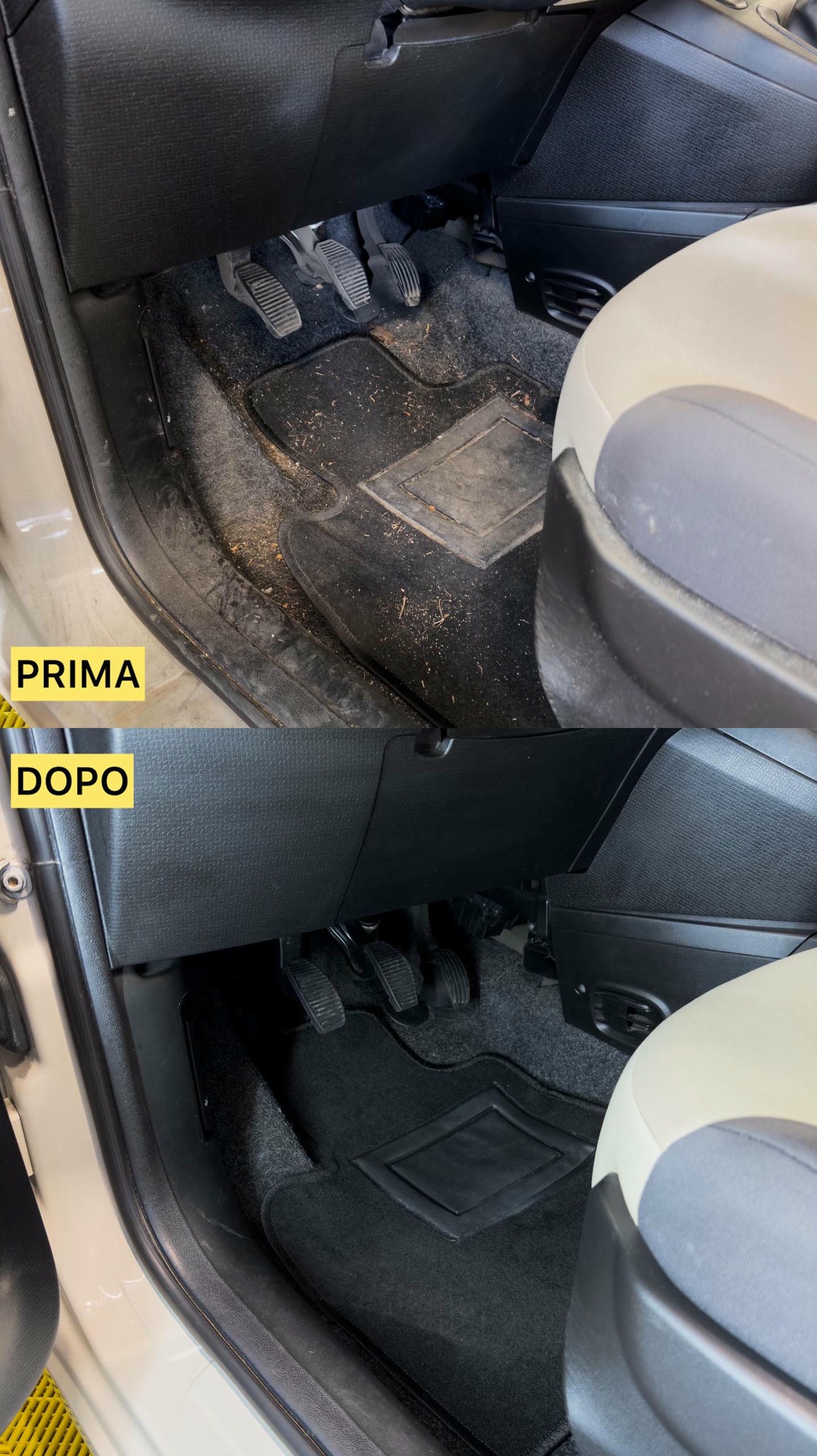 Detailing interni - Cruscotto Prima e Dopo